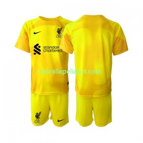 Jalkapallo Pelipaidat/Peliasut Liverpool Maalivahti Lasten Neljäspaita 2022-2023 Lyhythihainen